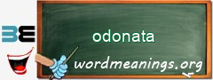 WordMeaning blackboard for odonata